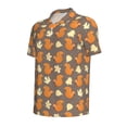 thumbnail image 2 of Balery Squirrel And Maple Leaves Printed Men’s Short Sleeve Polo Shirt, Midweight Men's Shirt,Golf Polo shirts -Medium, 2 of 9