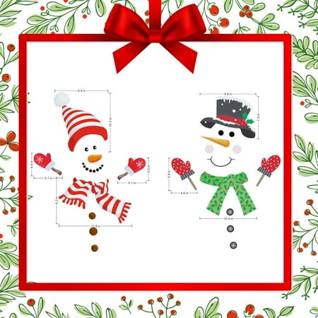 

NUOLUX 1 Set of Christmas Magnetic Decorative Stickers Garage Door Snowman Decals