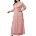 thumbnail image 2 of Puntoco Plus Size Women's Clothing Plus Size Dresses Evening Dresses Long Dresses Pink XXL, 2 of 5
