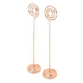 thumbnail image 4 of Table Card Decor, Metal Steady Table Number Holder Electroplating Technology  Performance Semicircle Convex Design  For Anniversary Party For Wedding Office Rose Gold, 4 of 8