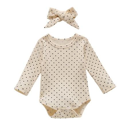 

Baby Girls Romper Boys Sleeves Romper Girls Long Bodysuit+Headband Ribbed Boys Romper&Jumpsuit Cute Outfits