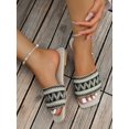 thumbnail image 4 of Summer Colorful Embroidery Flat Sandals, Vintage Beaded Flip Flops, 4 of 4