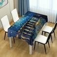 thumbnail image 7 of Coolnut Starry Night Rectangle Tablecloth Waterproof Polyester Table Clothative Stain Resistant & Wrinkle Resistant Washable Table Cover for Dining Table/Party/Camping 60x60 Inch Decor Gift, 7 of 7