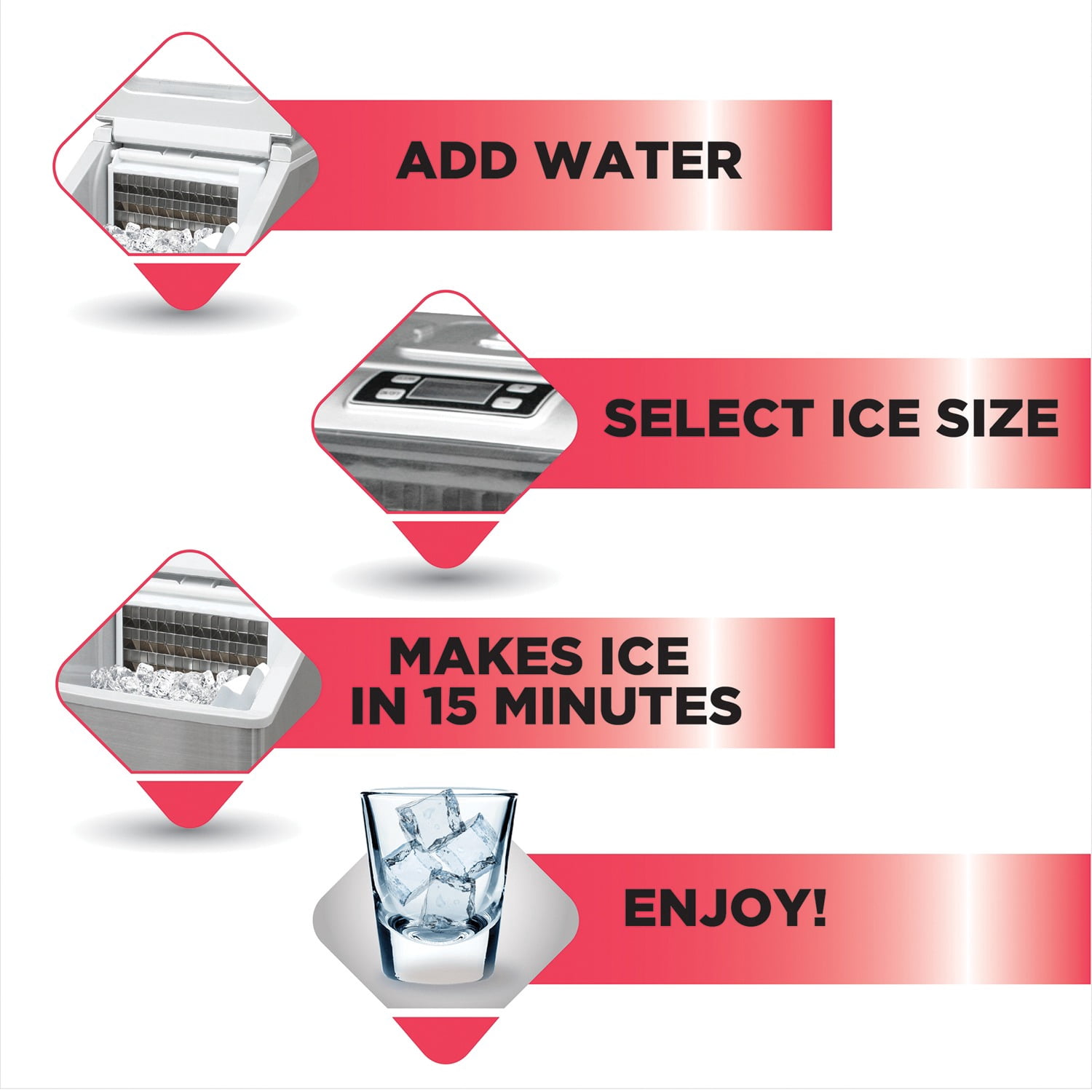 Frigidaire 40 Lbs. per Day Freestanding Ice Maker, Silver