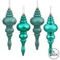 thumbnail image 2 of Vickerman 7" Teal 4-Finish Finial Ornament, 8 per Box, 2 of 3