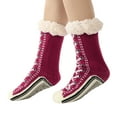 thumbnail image 1 of FhsagQ Chaussettes Chaussettes pour Femmes Jeu de Rôle Chaussettes Pantoufles pour Femmes avec Chaussettes Pantoufles Non Doublées Chaussettes pour Femmes avec Peignoir Chaussettes pour Femmes Violet Taille Unique, 1 of 6