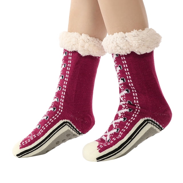 FhsagQ Chaussettes Chaussettes pour Femmes Jeu de Rôle Chaussettes Pantoufles pour Femmes avec Chaussettes Pantoufles Non Doublées Chaussettes pour Femmes avec Peignoir Chaussettes pour Femmes Violet Taille Unique