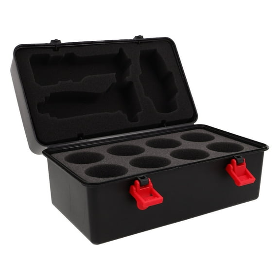 UPOUART Sturdy Black Plastic Battling Top Organizer Box with Handle and Protective Interior