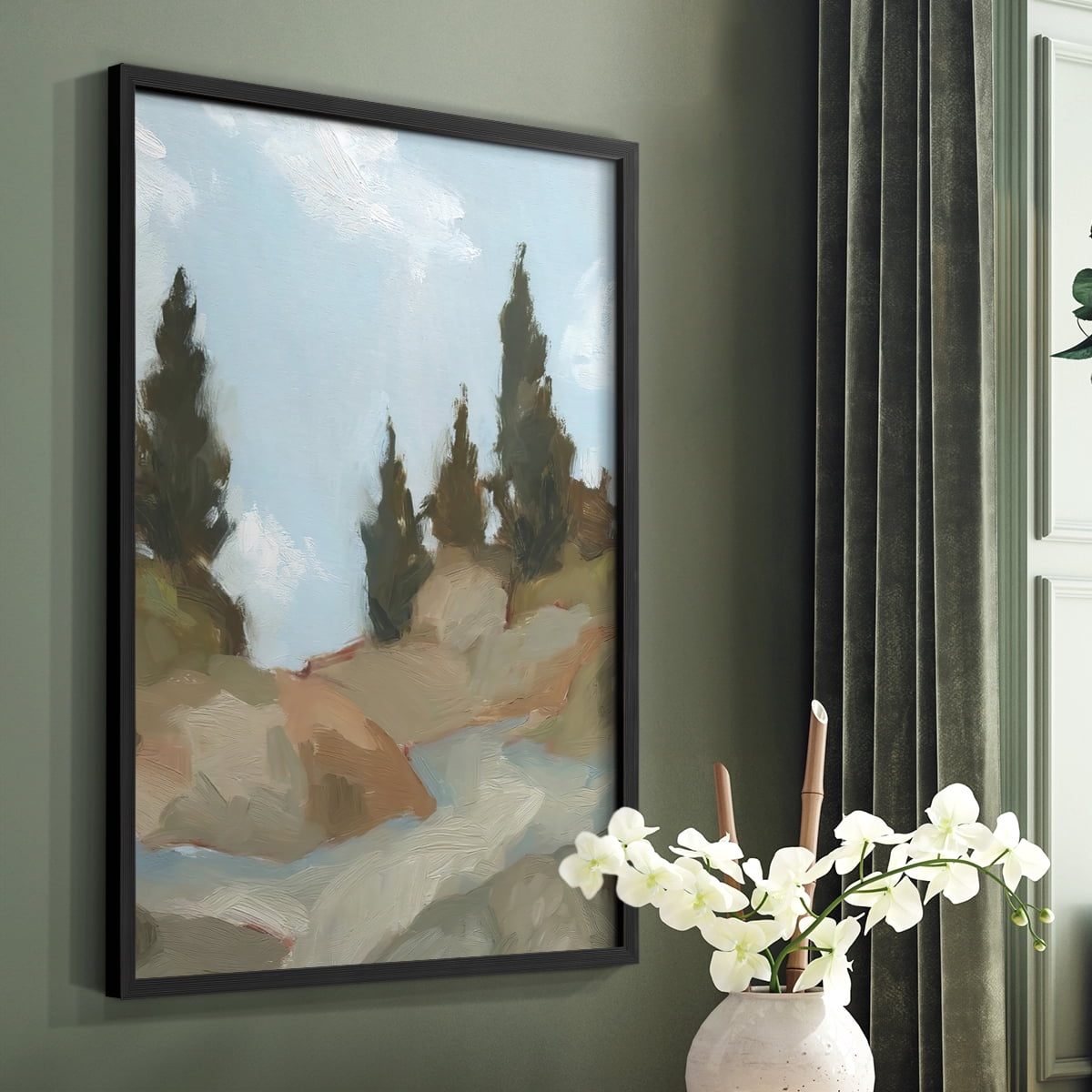 West Fork Hiking Trail II Framed Print in Black Solid Wood 8 x 10 Framed Print