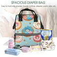 thumbnail image 5 of Balery Colorful Donut Mummy Backpack - Waterproof Twill Canvas, Large Capacity Diaper Bag with Multiple Pockets and Adjustable Straps, 5 of 6