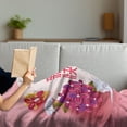 thumbnail image 3 of Chinese New Year Soft Flannel Fleece Blanket, Pale Pink Circle with Lively Flower Bouquets Prosperous Year Celebration, Cozy Plush for Indoor and Outdoor Use, 50" x 60", Multicolor, by Ambesonne, 3 of 5