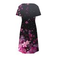 thumbnail image 5 of GaThRRgYP Womens Dresses Plus Size Spring,Women's Fashion Summer Print Short-sleeved V-neck Casual Dress Pink M, 5 of 8