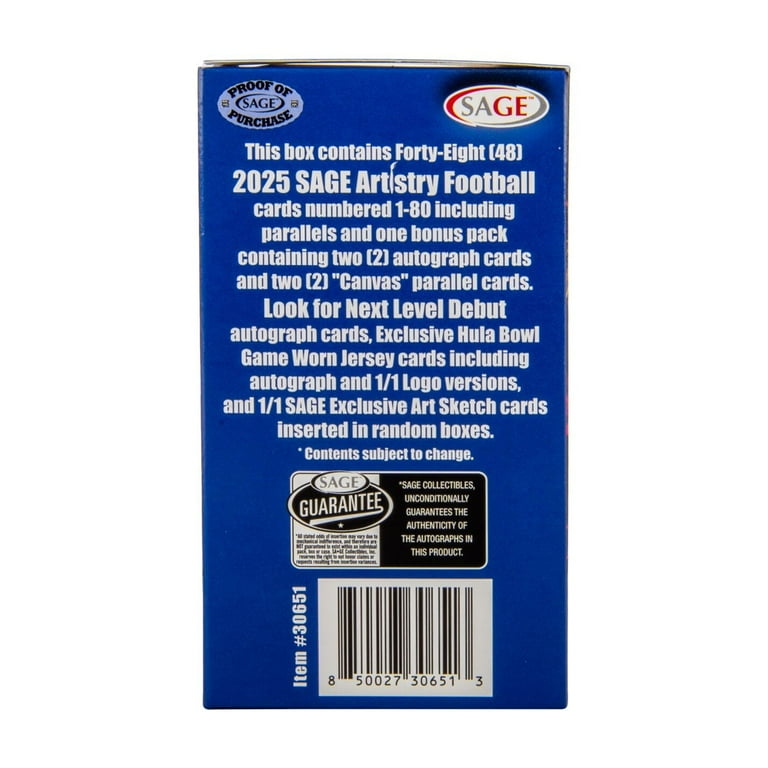 2025 Sage Artistry Football Blaster Box - Walmart.com