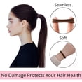 thumbnail image 5 of 120 count No  Thick Hair Ties, Large Soft Seamless Nylon Hair Elastics for Women, Ponytail Holders - Blonde & Brown, 5 of 7