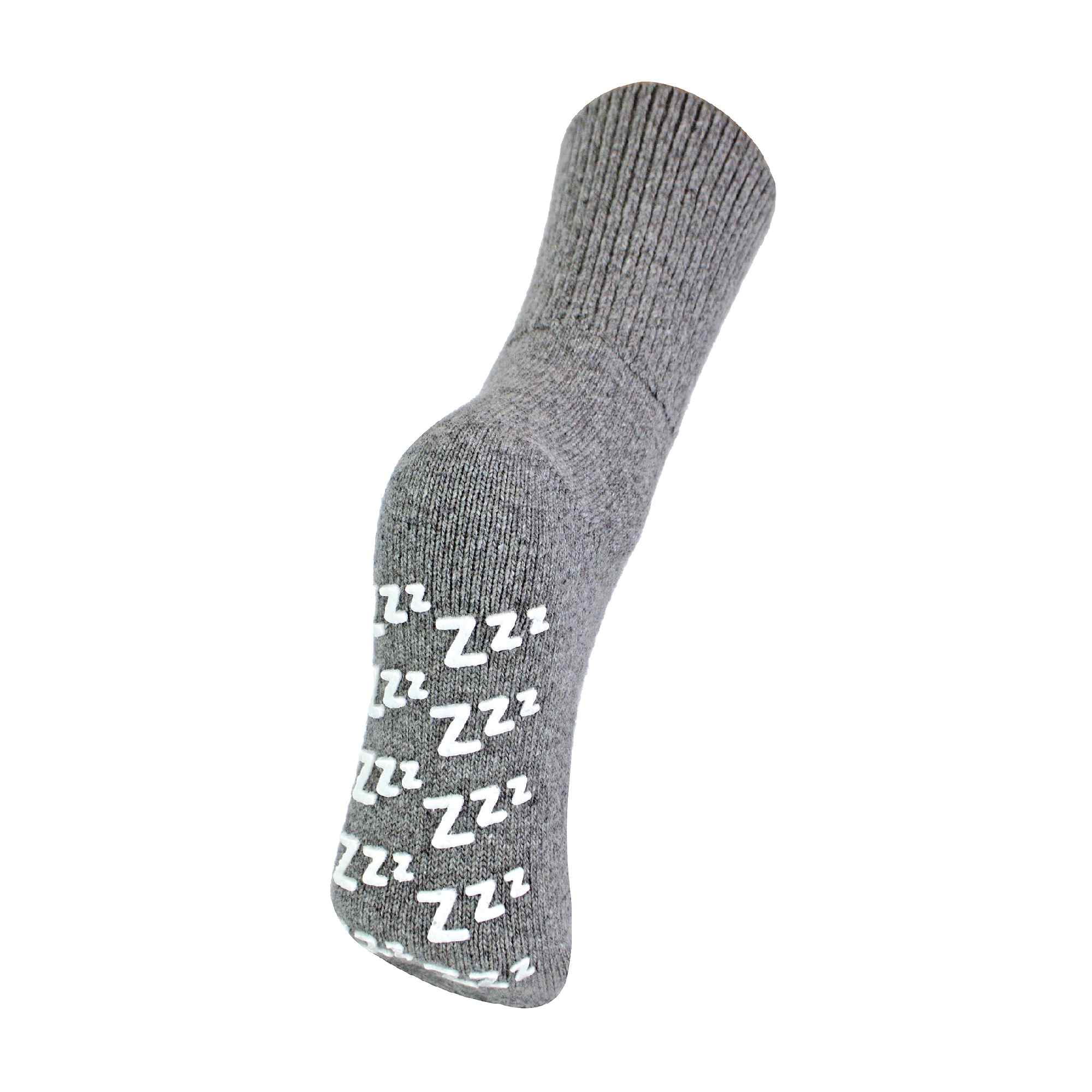 Sock Snob - Ladies Warm Non Slip Cashmere Wool Blend Slipper Bed Socks with  Zzz Grips 