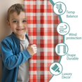 thumbnail image 3 of Red White Checkerboard White Pattern Kids Curtains,Childrens Insulated Curtains Set Of 2,Bedroom Essentials,Teen Room Decor 52"X84", 3 of 5