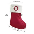 thumbnail image 3 of Kbndieu Christmas Stockings with Initials, Super Soft White Plush Cuff Classic Monogrammed Knitted Christmas Stockings for Christmas Party Fireplace Family Hanging Stocking Decorations O, 3 of 6
