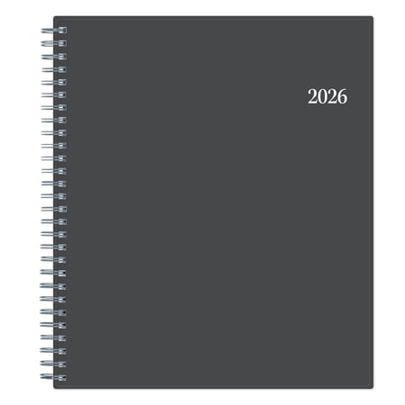 2026 Blue Sky Monthly Planner, 8" x 10", Passages/Charcoal Metallic, January To December, 100011