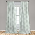 thumbnail image 5 of Ambesonne Anchor Curtains, Yachting Waves Stars, Pair of 28"x63", Beige Blue Pale Blue, 5 of 5