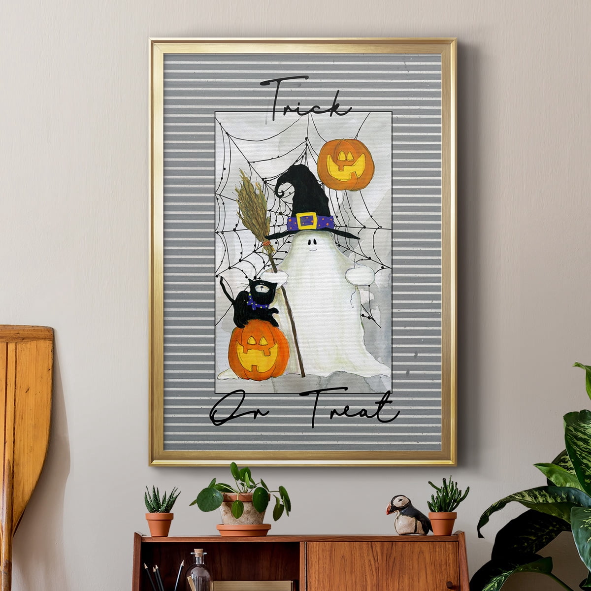 Trick or Treat Ghost Premium Classic Framed Print - Ready to Hang