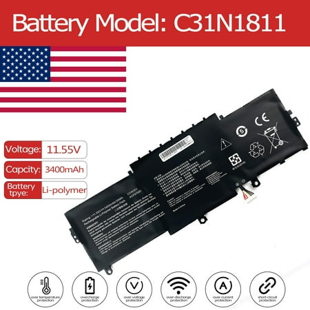 C31N1811 Battery fr ASUS ZenBook 14 UX433FN-A6052T UX433FN-A6039T UX433FN-A5048T UX433FA-A5090T UX433FN-A6090 UX433FA-A6061T UX433FN-A5084T X433FN-A5104T UX433FN-A5042T UX433FA-A5155R UX433FA-DH74
