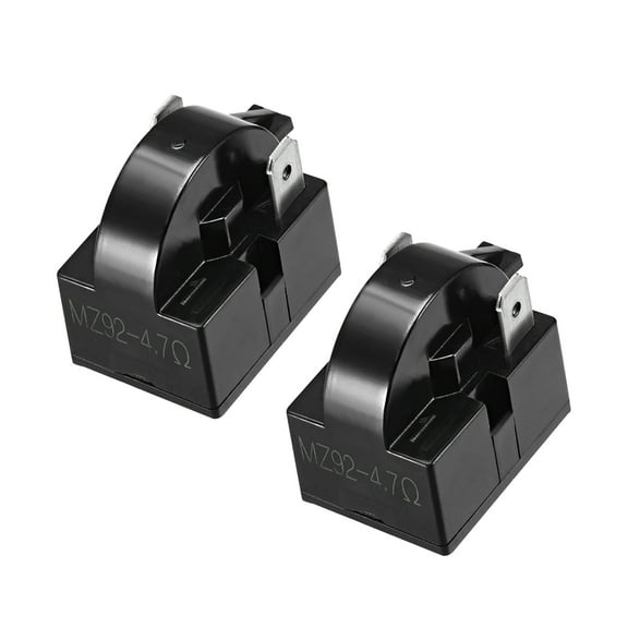 Uxcell 2Pcs 4.7 Ohm 2 Pin Refrigerator Start Relay Black
