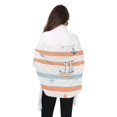 thumbnail image 4 of FORMRS Womens Scarf Winter Soft Long Big Warm Shawls Wrap Tassel Scarves, Orange Nautical Pattern, 4 of 9