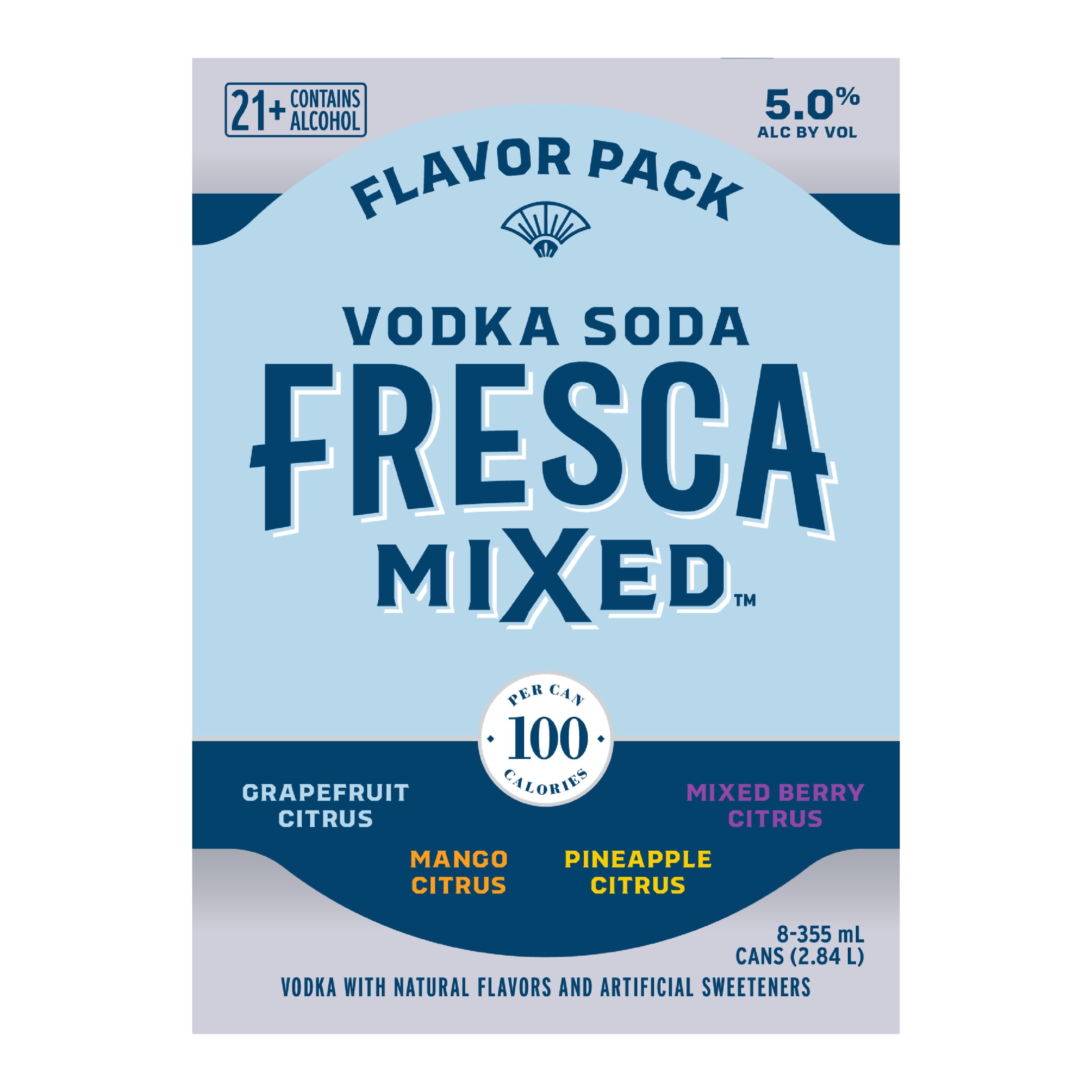 Fresca Mixed Vodka Spritz Variety Pack (Act I) 8 x 355ml Cans - 10 Proof (5% ABV)