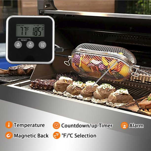 Termómetro digital para carne, termómetro para barbacoa, parrilla para barbacoa, termómetro para fum Sonda de parrilla