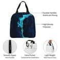 thumbnail image 3 of KLL Blue Marble And Gold Print Insulated Lunch Bag Women, Reusable Cute Tote Lunch Box for Adult & Men, Leakproof Cooler Lunch Bags for Work Office Travel Picnic, 3 of 5