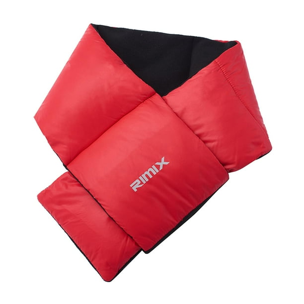Bufanda ligera de plumón térmico para invierno, bufandas para el cuello, pañuelos para el cuello, plumón para exteriores rojo