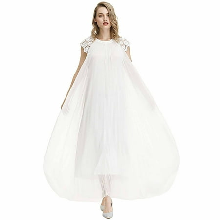 

Tejiojio Maternity/Labor/Nursing Clothing Clearance Women Round Neck Short Sleeve Dress Maternity Lace Solid Color Long Skirt