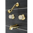 thumbnail image 2 of Kingston Brass KB147 Americana Two-Handle Tub and Shower Faucet, Brushed Brass, 2 of 3
