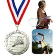 thumbnail image 4 of Yiaieng Metal Winner Medals, 5Cm Badminton Medal Gold/Silver/Bronze Medal for Party Activities (Silver), 4 of 10