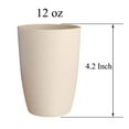 thumbnail image 2 of Vasos reutilizables de paja de trigo LuckyZone 355 ml, set de 6, beige, 2 of 8