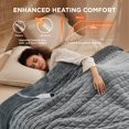 thumbnail image 2 of Manta Eléctrica Bedsure Talla Twin Acolchada con Calefacción Gris, 2 of 9