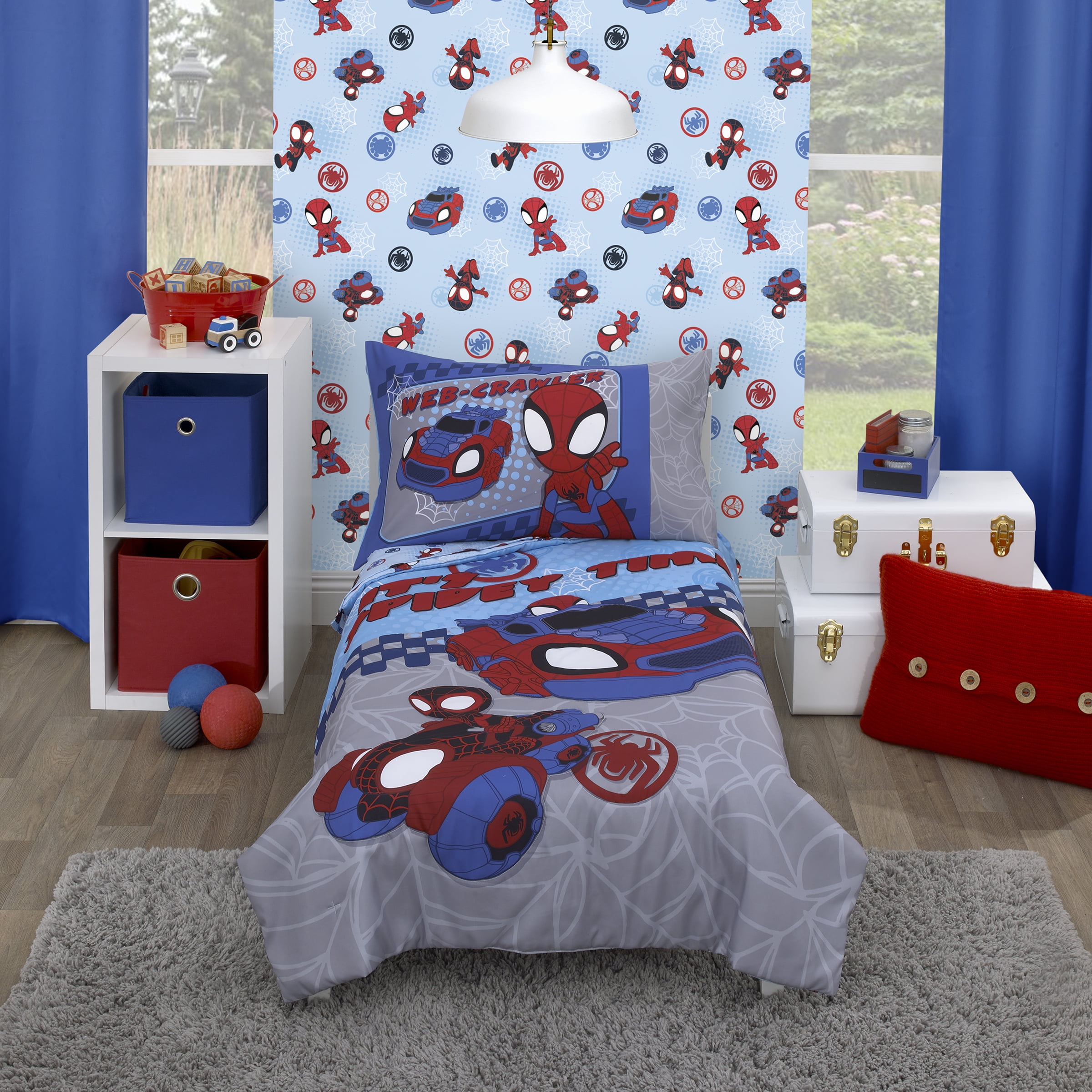 Marvel Spidey & his Amazing Friends "Spidey Time" 4-piece Toddler Bedding Set