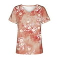 thumbnail image 4 of DEELLEEO Womens Summer Print Blouse Tees Short Sleeve T-Shirts Tops, 4 of 6