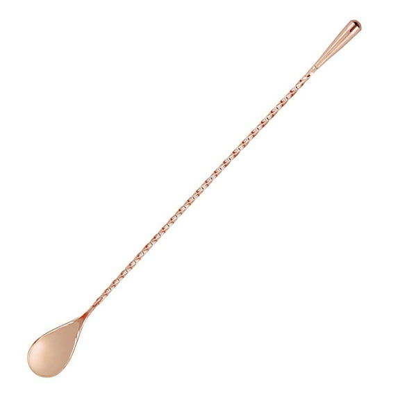 Cocktail Mixing Glass Bar Spoon - Long Handle Stainless Steel Drink Pitcher Mixer To Chill and Mix Stirred Drinks Rose gold