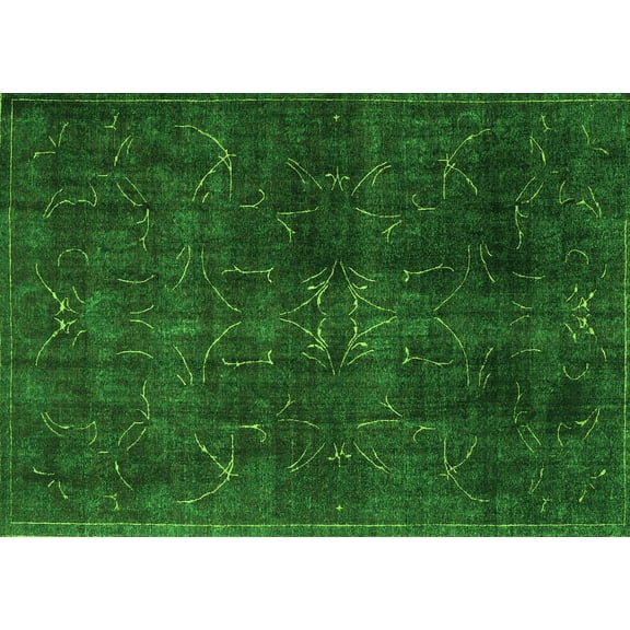 Ahgly Company Indoor Rectangle Persian Green Traditional Area Rugs, 5' x 7'