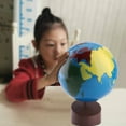 thumbnail image 2 of Montessori Geography Material Globe Of World Parts Kids Early Learning Toy, 2 of 14