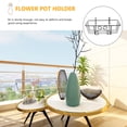 thumbnail image 4 of 1Pc Iron Balcony Hanging Flowerpot Rack Sqaure Railing Fence Planter Holder, 4 of 9