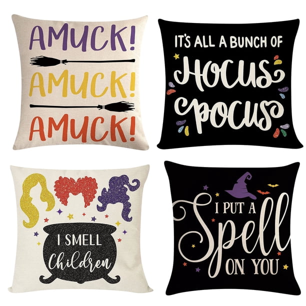 Hot sale! Halloween Throw Cover case Decorations 18 X 18 Inch Home Decorations Cushion Case For Sofa Couch Set Of 4 Popular! Halloween