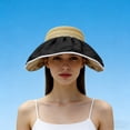 thumbnail image 5 of jobturf Wide Brim Visor Hats for Women Sun UV Protection Golf Hat Summer Lightweight Ponytail Hats Vacation Beach Essentials, 5 of 5