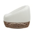 thumbnail image 3 of Jennifer Taylor Home Willow 35.5" Upholstered Woven Patio Deep Seating Armchair, Golden Brown Wicker Frame, Wheat Beige, 3 of 8