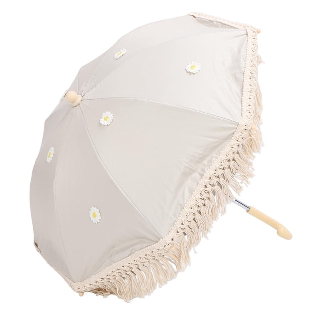 Sombrilla Plegable Para Bebé, Sombrilla Moderna Para Cochecito Con Borlas Y Protección UV Para Uso En Exteriores