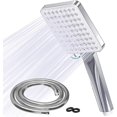 thumbnail image 2 of Hand Shower With 1.5 M Stainless Steel Hose, Square Jet Types, Large Shower Head, Water-saving, High-pressure Chrome, Universal Shower Head Shower Hea, 2 of 4
