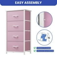 thumbnail image 6 of BuySphere 4 Dresser Storage Tower, Organizer Drawers for Closet Boys & Girls Bedroom, Bedside Furniture, Chest for Home, College Dorm, Steel Frame, Wood Top, Fabric Bins,Pink, 6 of 12