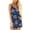 Blue, variant on Women's Swim Board Shorts Swimming Womens Floral Printed Pocket Strapless Playsuits Short Jumpsuit Rompers