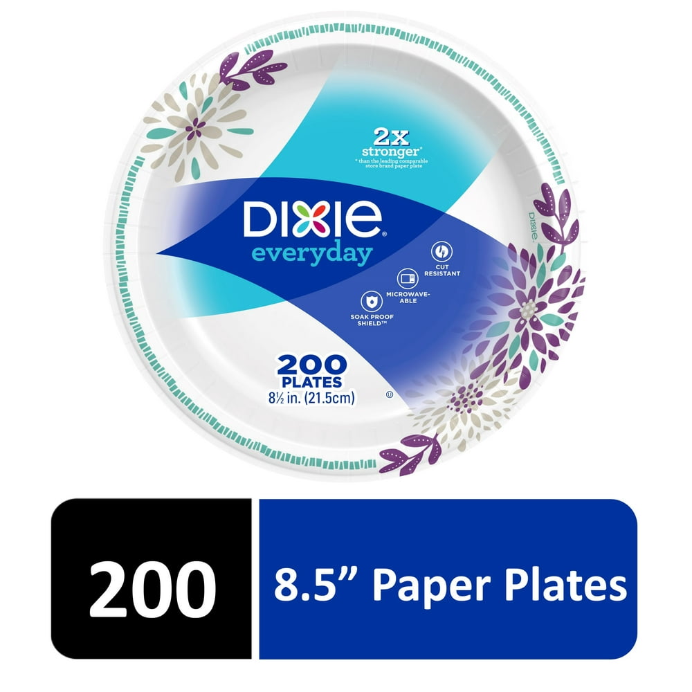 Dixie Everyday Paper Lunch Plates, 8.5" , 200 Count